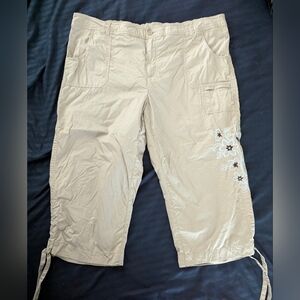 Basic Editions Embroidered Capris